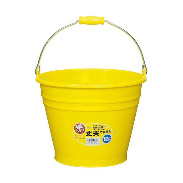 カラーバケツ 6015 12型 イエロー 325パイ×247 イエロー 002628 1個