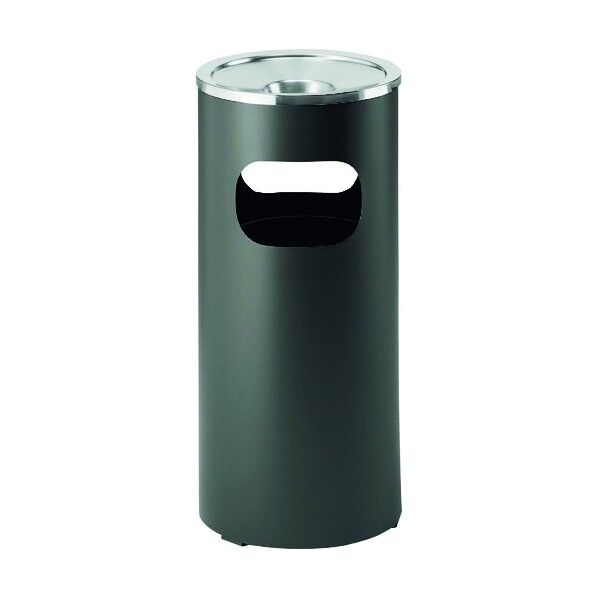 吸いがら入れ 屑入れ兼用タイプ 黒 屑入れ容量17L YS-1200黒 高さ603mm 290008 1点