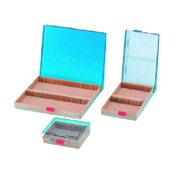 プレパラートボックス 透明蓋 25枚用 715-14-35-04 1点