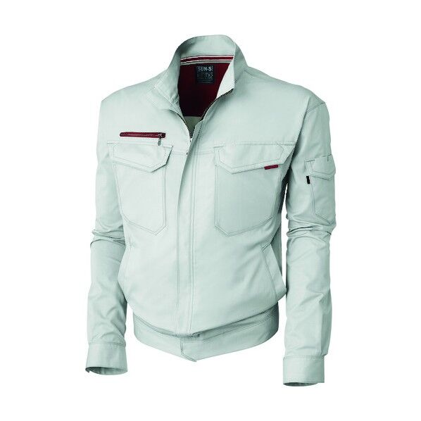 夏 長袖ジャケット シルバー色 Mサイズ WA11221R-6-M 1点