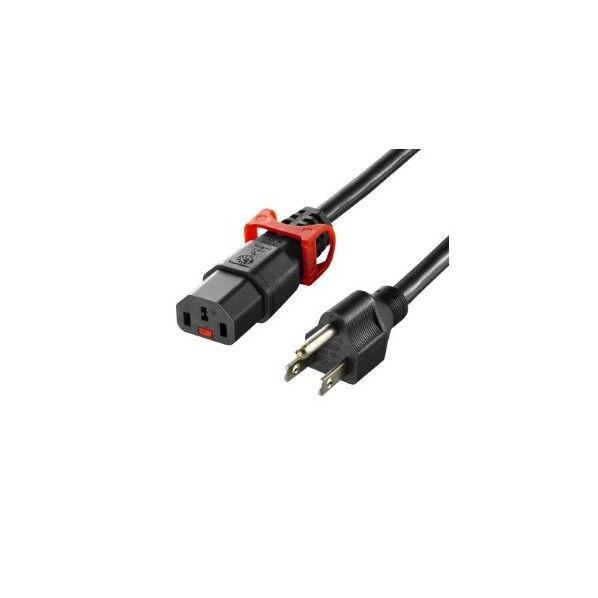 抜け防止ロック式電源コードロックプラス 1m APW15-515C13LP-10 1本