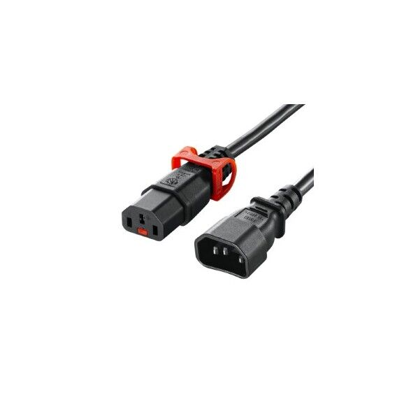 抜け防止ロック式電源コードロックプラス 0.5m APW15-C14C13LP-5 1本