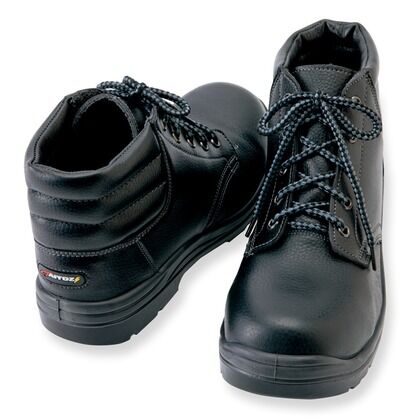セーフティシューズ(ウレタンミドル靴ヒモ)(男女兼用) 010ブラック 25.5 59813 1