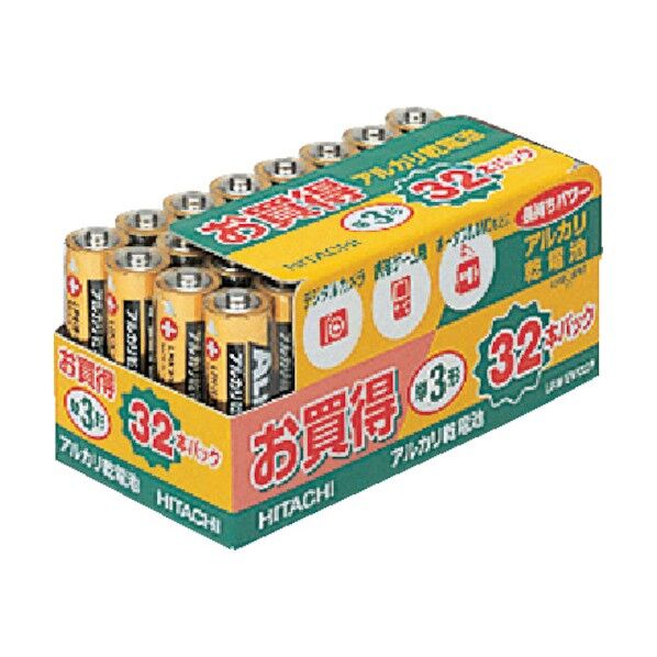 アルカリ乾電池単3形(32本入) 117 x 60 x 50 mm LR6EW32P 32本