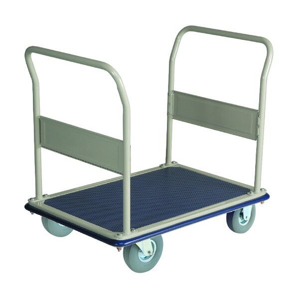 大型スチール台車 両ハンドル固定式 ノーパンククッションタイヤ付 NHT-303SL 1点