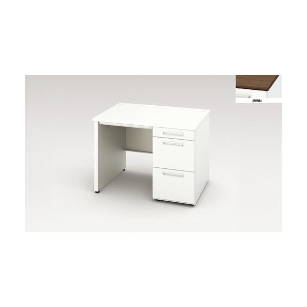 片袖デスク (パネル脚タイプ) XEHH107GP-WWN 1点