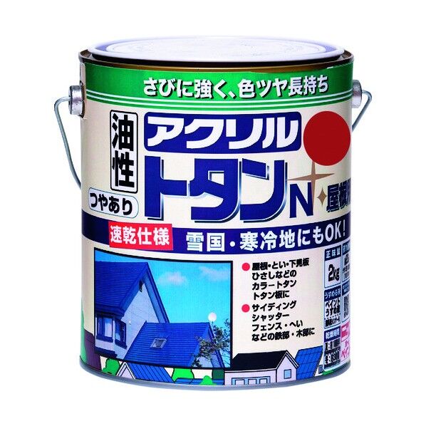 ニッペホーム アクリルトタンN屋根用 2kg ピクトリアンレッド