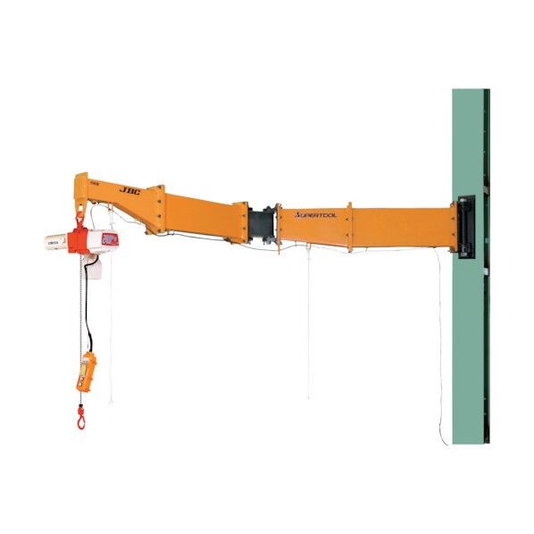 二速選択電動チェーンブロック付ジブクレーン 溶接型・柱取付式 0.16t アーム4m JBCC1640H 1点
