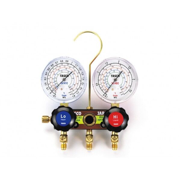 ゲージマニホールド・バルブ付チャージホース仕様キット(R404A、R407C、R507A、R134a) TA124V 1点