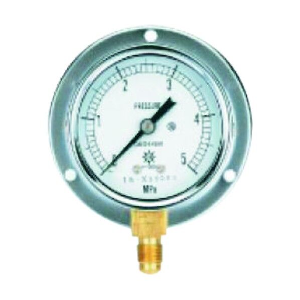 圧力計(1/4''フレア、下出し、60φ、つば付) TA148F-135 1