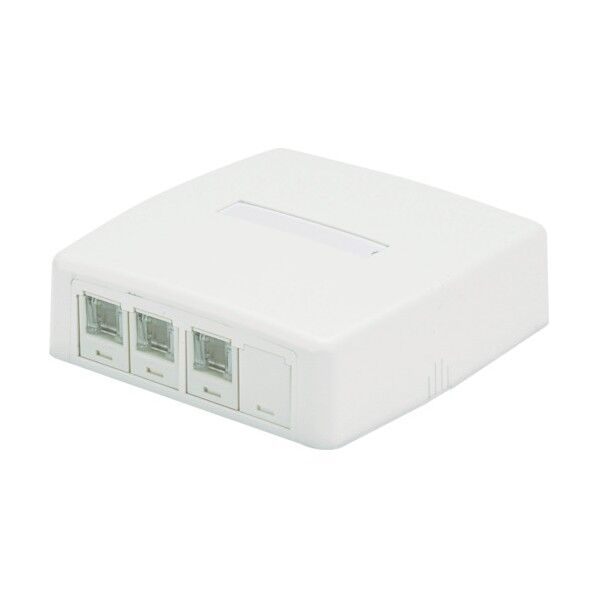 パンドウイット CAT6スプリングシャッター付きローゼットキット 4個口(3ジャック+1ブランク) ホワイト JOQ3BH600 10点...