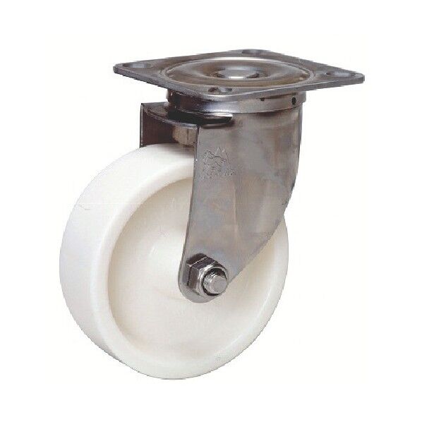 シシク ステンレスキャスター 自在 150径 ナイロン6