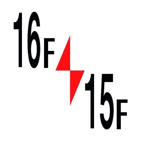 ロフト階数表示板450角 16F/15F 6300000487 1点