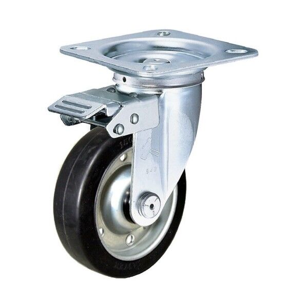 400Sシリーズ方向規制自在幅広ゴム車125mm 平戸車 400FASWRB125 1個