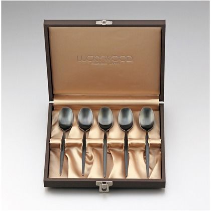 メテオラ･サテン黒発色　5pc.ティースプーンセット 5-12605-090 1