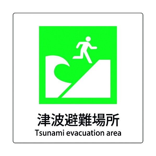 JIS標識ピクトサイン 津波避難場所 6300001116 1枚