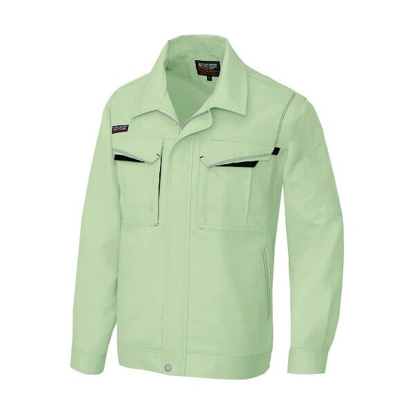 長袖サマーブルゾン(男女兼用) 005アースグリーン×ブラック 4L 5550 1