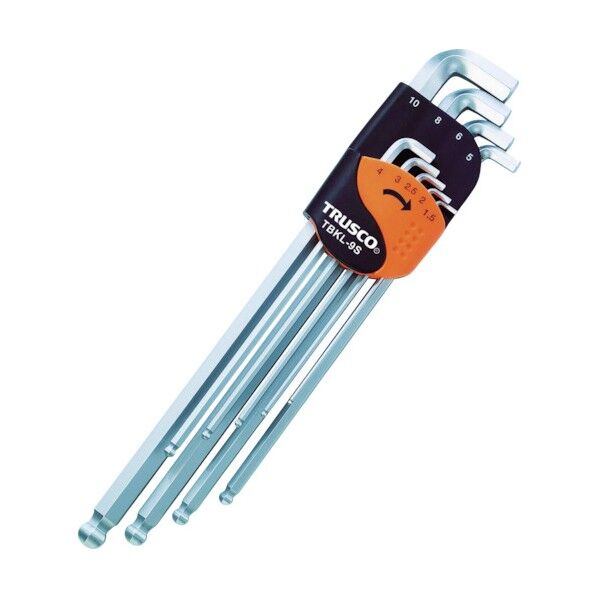 ボールポイント六角棒レンチ首下ショートロングタイプ9本セット