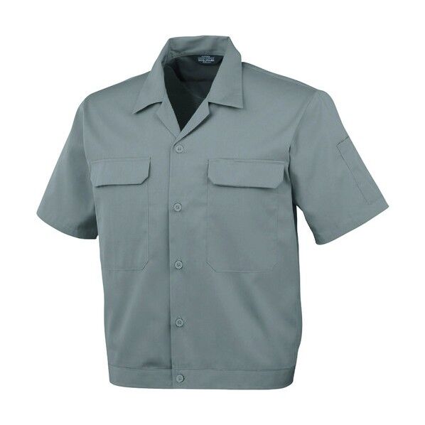 開襟半袖ブルゾンA-6650 3 グレー 5L A-6650-3-5L 1点