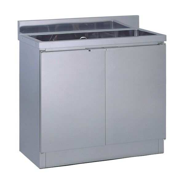 1-96CS キャビネット式シンク1槽 SUS430 10-1110-13 1点