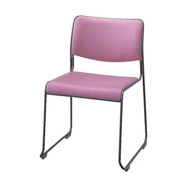 パイプチェアー ビニールレザー張り E150B-PI 1点