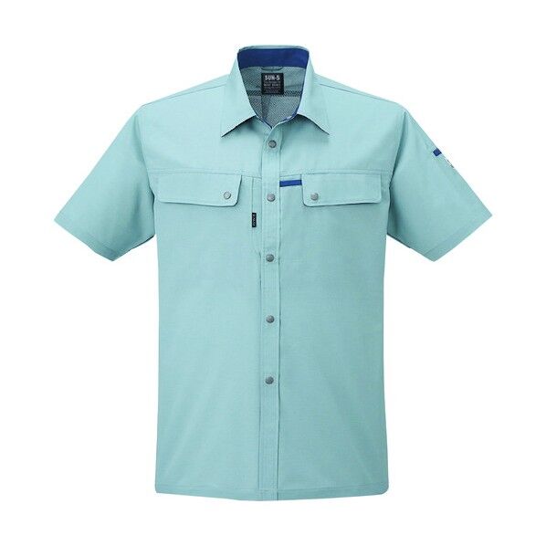 夏 半袖シャツ ミストグリーン色 Sサイズ WA10457-17-S 1点