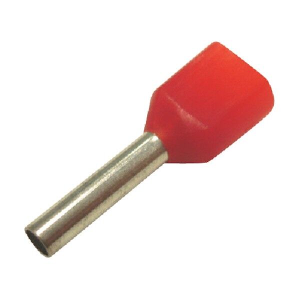 ツインフェルール形端子赤 FEI1.0-10X2 100個