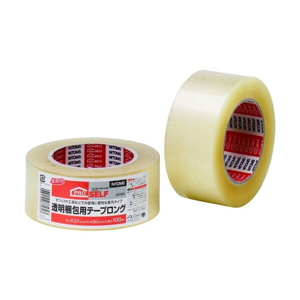 透明梱包用テープロング J6180 1