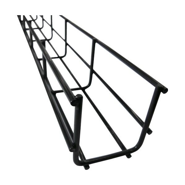 安全柵エックスガード用ケーブルトレイ 高さ60mm 幅60mm 長さ2300mm 黒亜鉛メッキ 0701-2300 1点