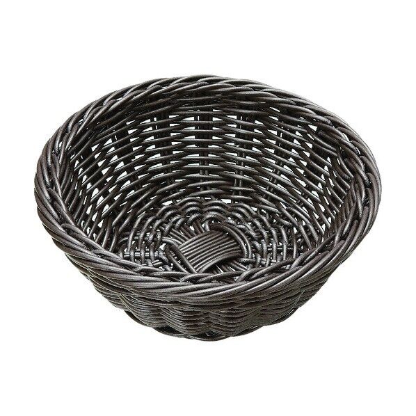 樹脂バスケット 丸型 コゲ茶 91-078C こげ茶 WBS8306 1個