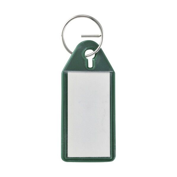 キーホルダー名札(ソフトケースタイプ)SNF‐G 緑 55×25mm 301022 1個