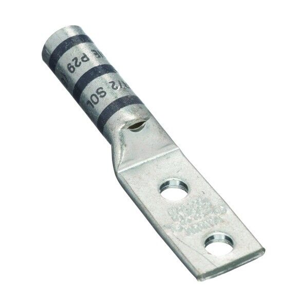 銅製圧縮端子 2穴 撚り線電線サイズ AWG4 AWG3 単線電線サイズ AWG2 取付穴サイズ 51mm LCC4-10AW-L 50個