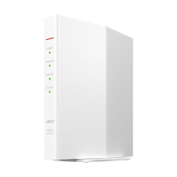 無線LAN親機 11ax/ac/n/a/g/b 1201+300Mbps ホワイト WSR-1500AX2S-WH 1点