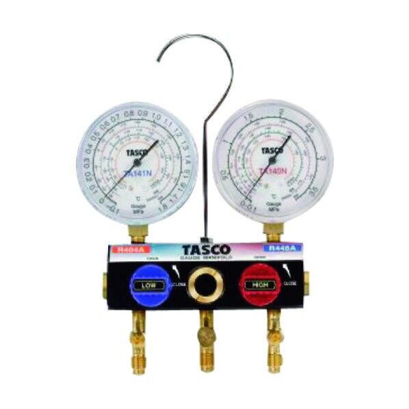 R448AR404Aハイブリッドゲージマニホールドキット150cmチャージホース TA124Z-2 TA124Z-2 1個