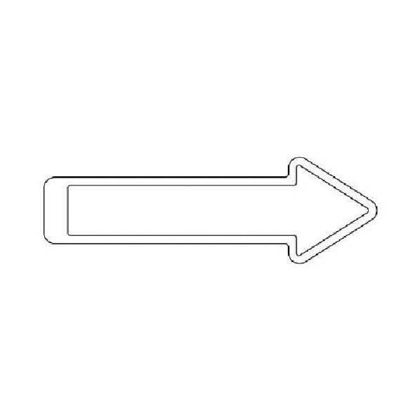 矢印テープ白ペットフィルム5枚組300×90 862-16 1