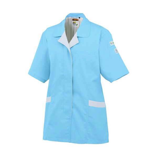 半袖スモックA-822 7 サックス S A-822-7-S 1点