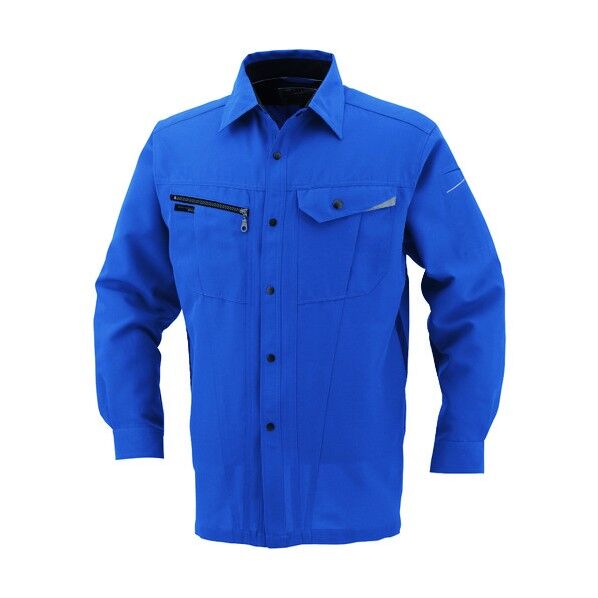 長袖シャツAS-728 6 Rブルー S AS728-6-S 1点