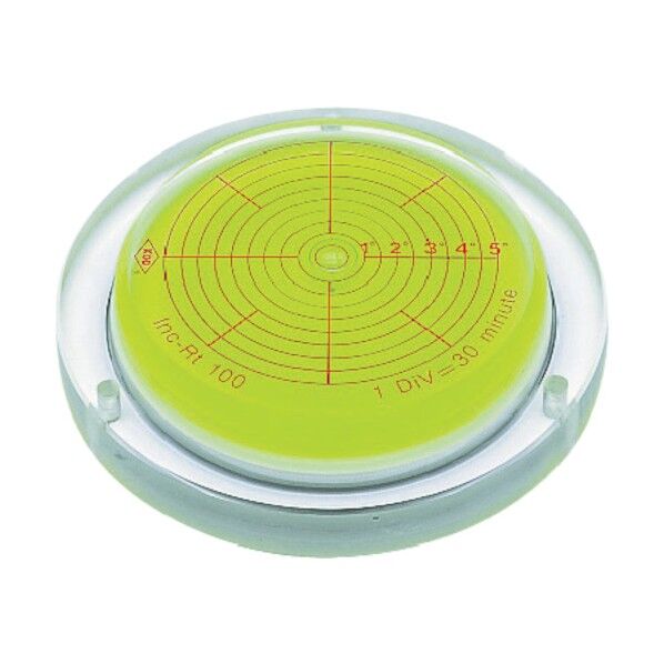 角度計付丸台型アイベル水平器(取付穴付)