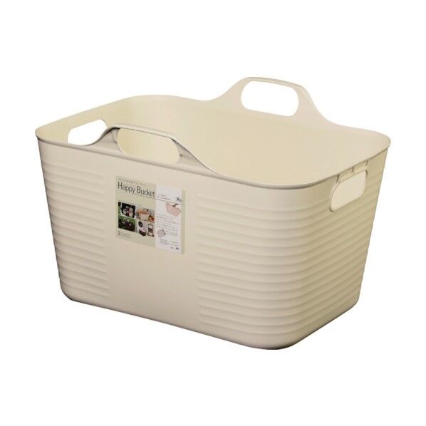 ハッピーバケット 角 1508 M型 アイボリー 458×360×306 150848 1点