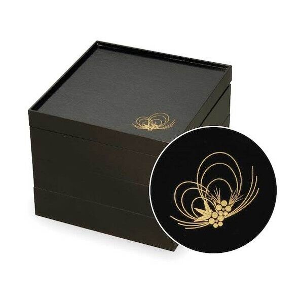 V-BOX6.5寸 祝い結び 金ボール付三段 黒 31380 1点