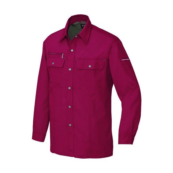 長袖シャツ（男女兼用）（薄地） 009ワインレッド SS 5565 1