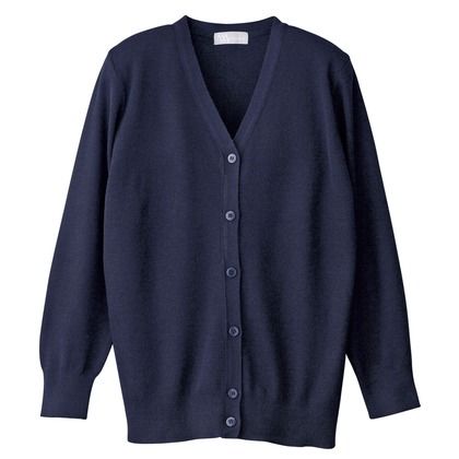 抗ピル長袖カーディガン 088ネイビー S 861381 1