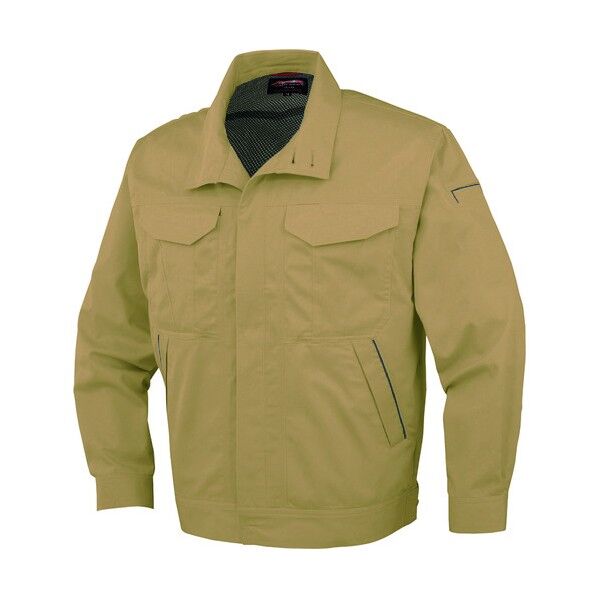 比翼長袖ブルゾンA-742 2 キャメルBEL A-742-2-L 1点