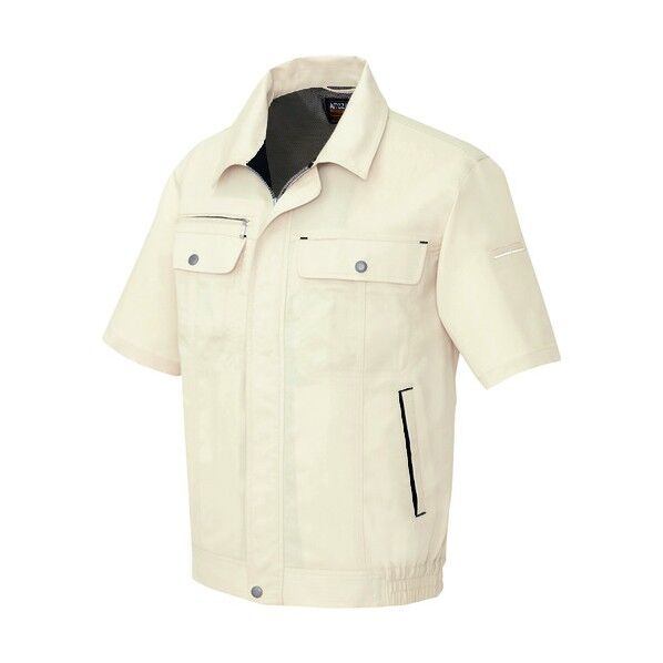 半袖ブルゾン(男女兼用)AZ5561-002ベージュ×ブラック5L 002ベージュ×ブラック 5L 5561 1