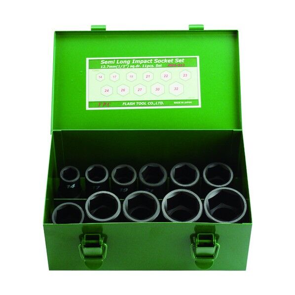 インパクト セミロングソケット セット 差込角12.7mm 11pc 4WA-S11 1セット