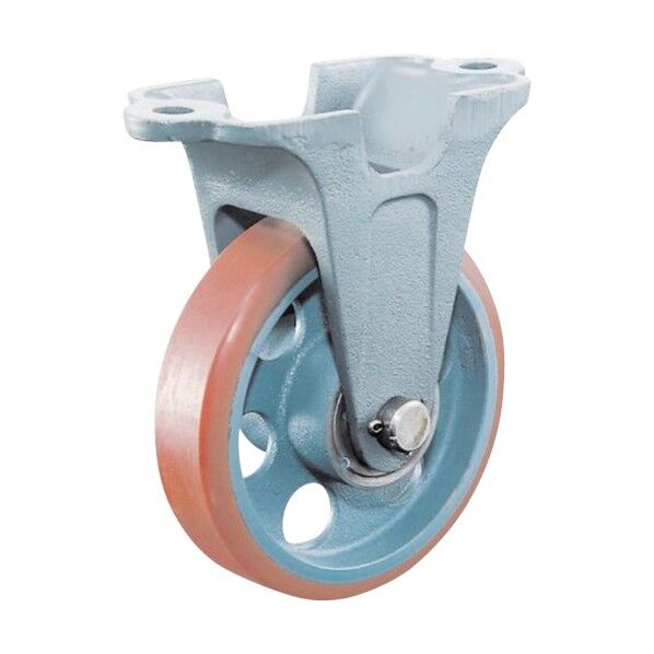 重荷重用キャスター ダクタイル製ログラン(ウレタン) 車 固定