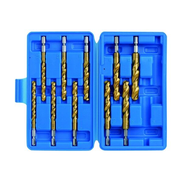 TOP 六角シャンクコバルトドリル(チタンコーティング)セット