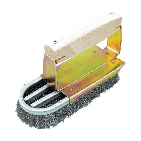 チャンネルブラシ ストロング D型4行 ワイヤ鋼線 241 x 113 x 98 mm 1点