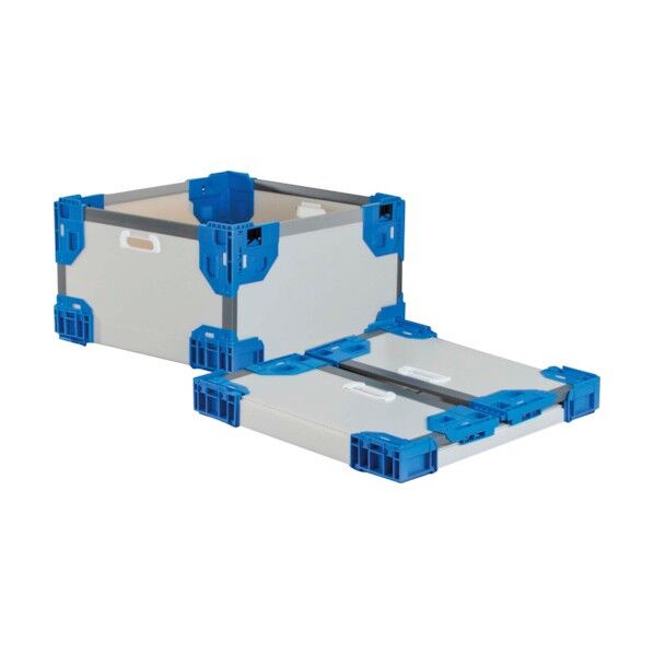 テクセルハイブリッド折りたたみコンテナー 637488 長尺折り畳みコンテナRS-SMグレー/ダークブルー545×545×300 TERSSMGYDB545X545X300 1点