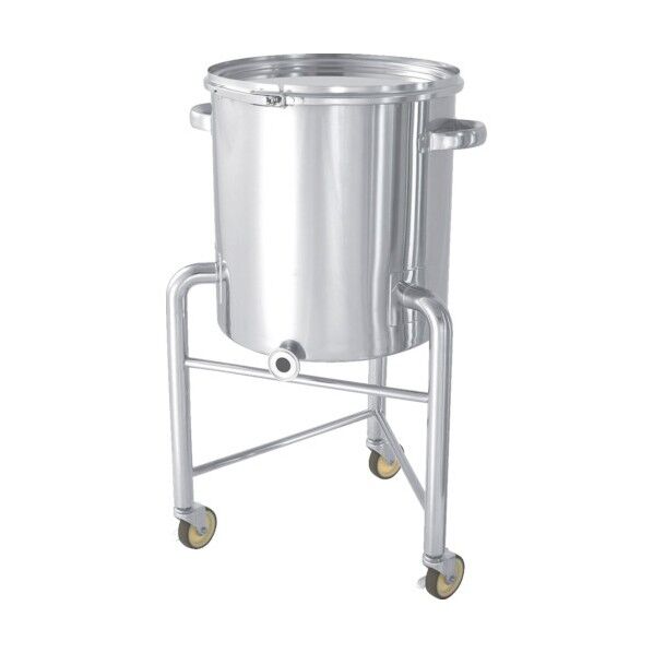 ステンレス片テーパー型バンド式密閉容器脚付